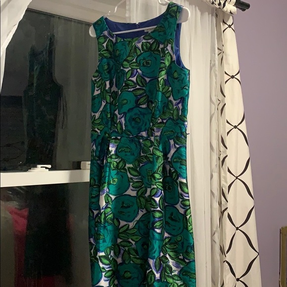 Green/Blue Nature Themed Dress 100% polyester - Picture 4 of 5